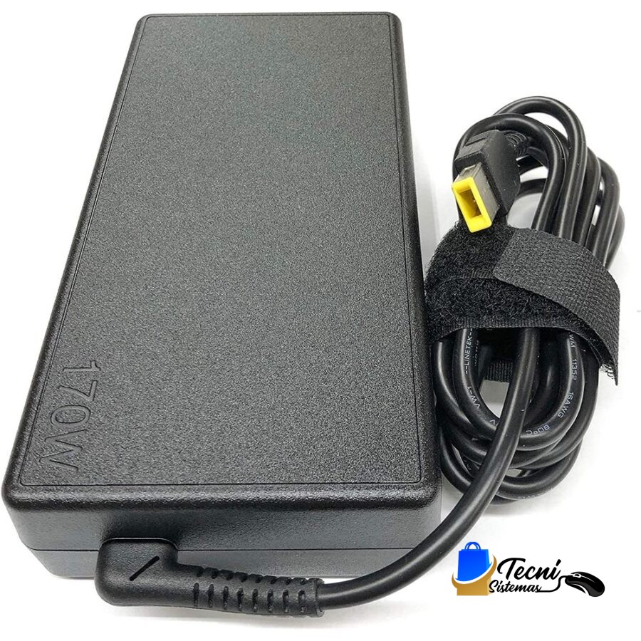 Cargador Lenovo Original 170W 20V 8.5A Punta Cuadrada Amarilla