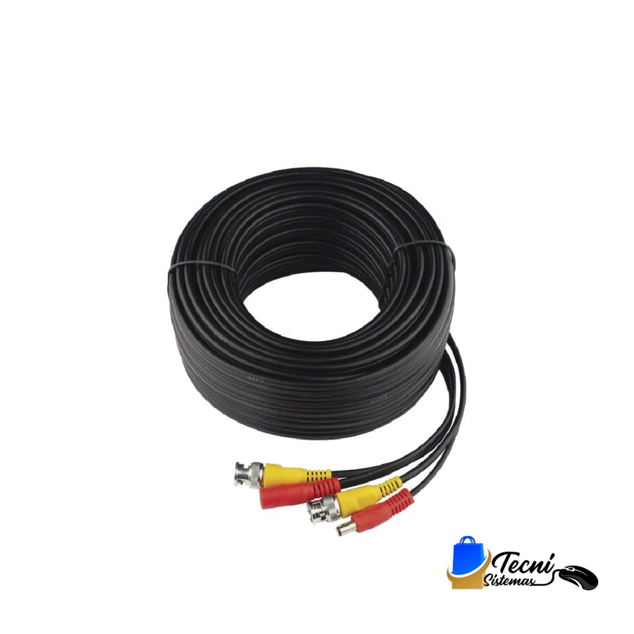 Cable Siamés EPCOM DIY20MHD – 20 Metros RG59 + Corriente para CCTV 4K