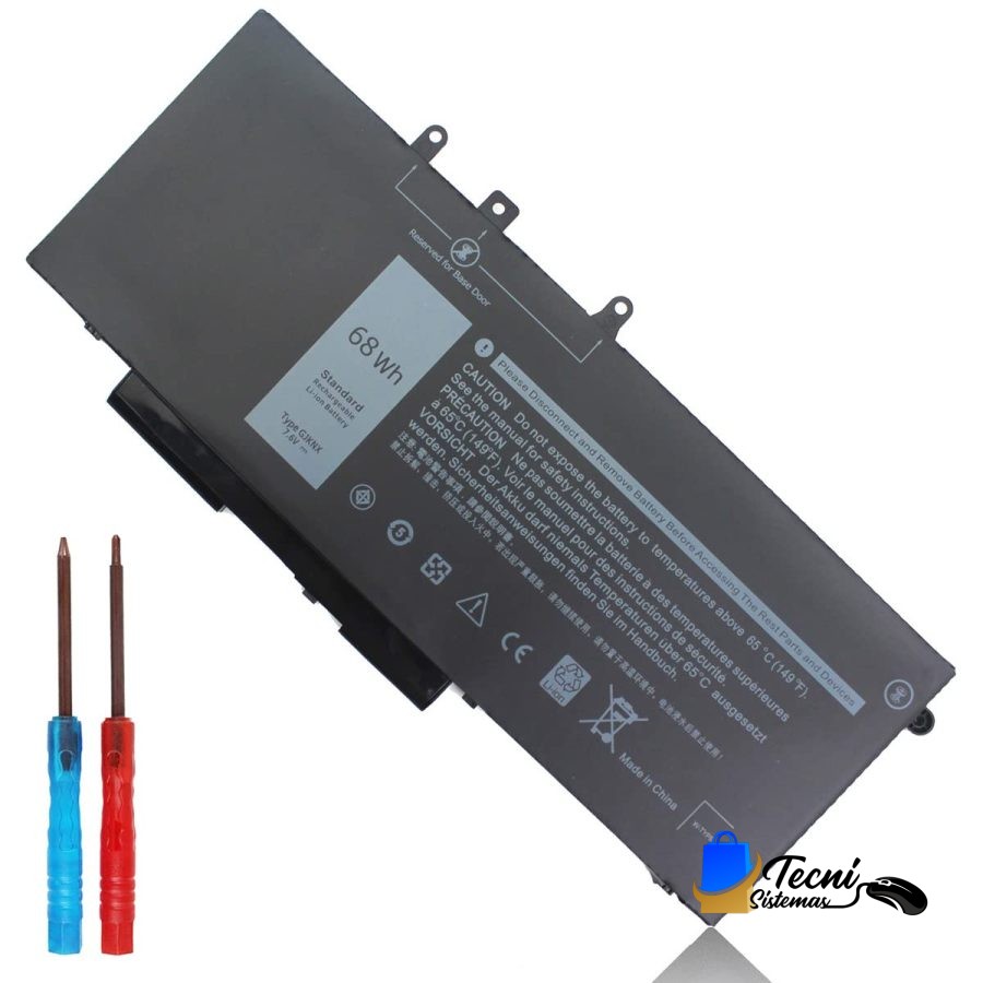 Batterie Dell GJKNX 68 Wh – 4 Cellules 8500 MAh – Pour Latitude – Occasion Fonctionnelle