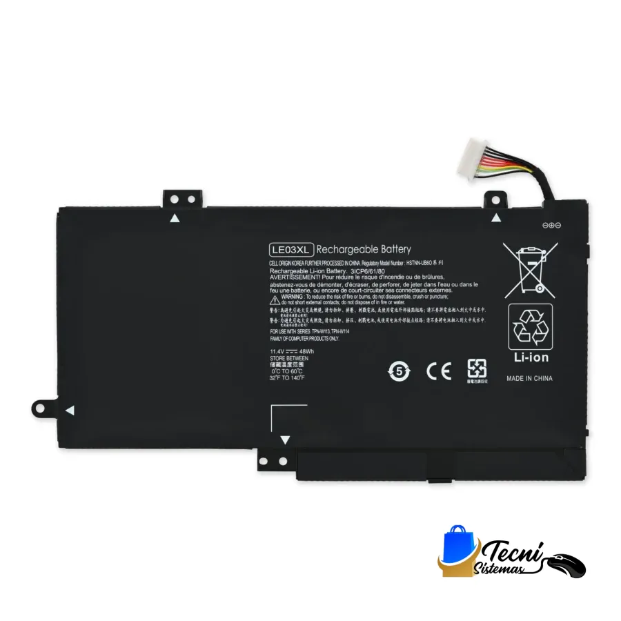 Batería Compatible LE03XL para HP Envy x360 y Pavilion x360 – 11.4V 48Wh