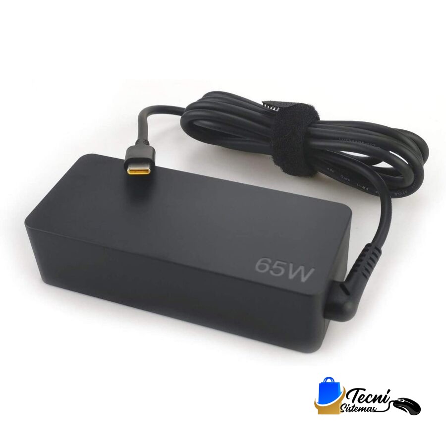 Cargador Lenovo Original 65W USB-C – Adaptador de Corriente para Laptops y Dispositivos USB-C