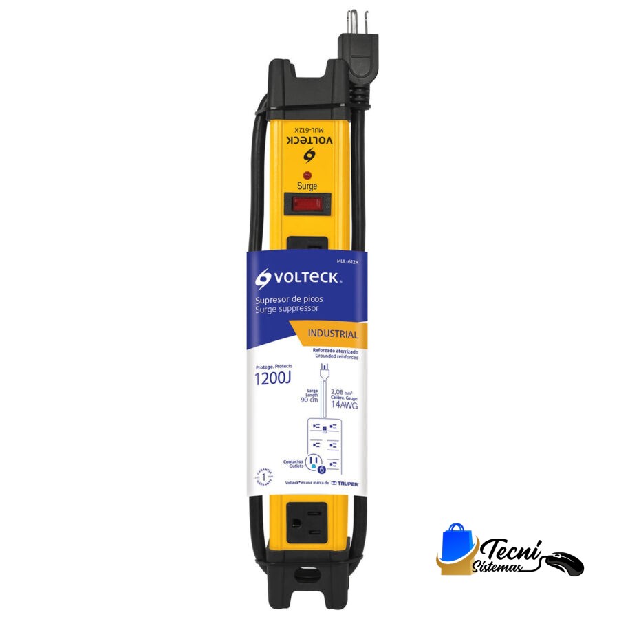 Multicontacto Protector de Picos MUL-612X VOLTECK – 6 Tomas