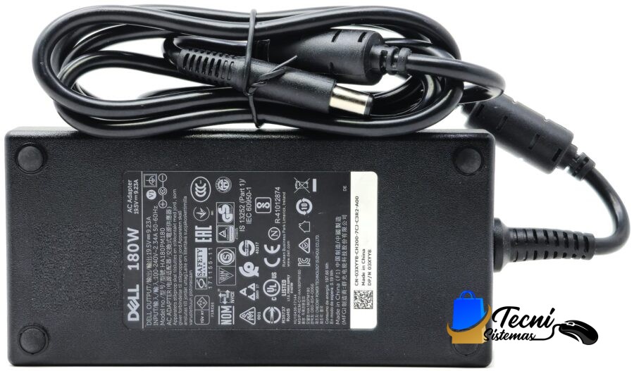 Cargador Original Dell OEM 180W 19.5V 9.23A HA180PM180 – Cargador Original