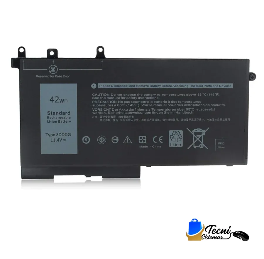 Batería Compatible Dell  3DDDG 11.4 V 42 Wh