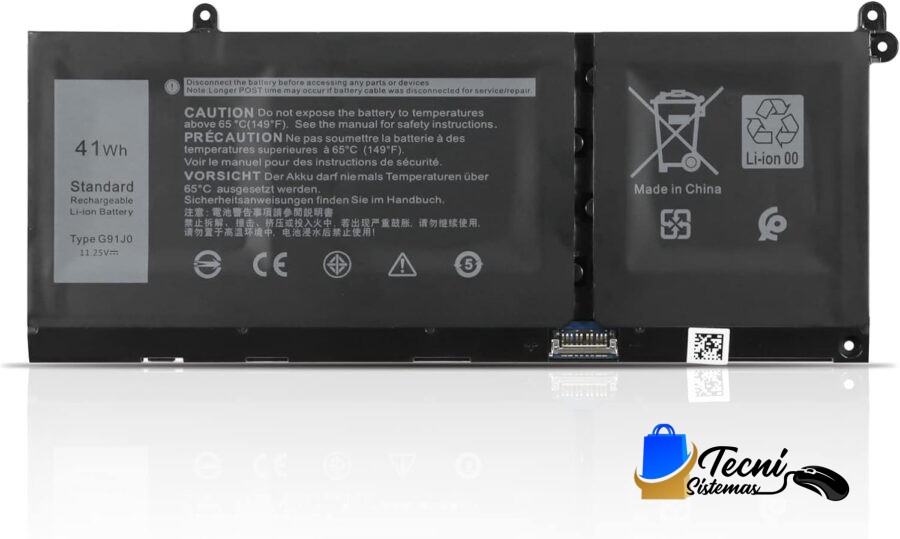 Batería Compatible Dell G91J0 11.25 V 41 Wh