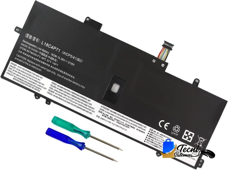 Batería Compatible Lenovo L18L4P71 51Wh 15.4V 4 celdas para ThinkPad