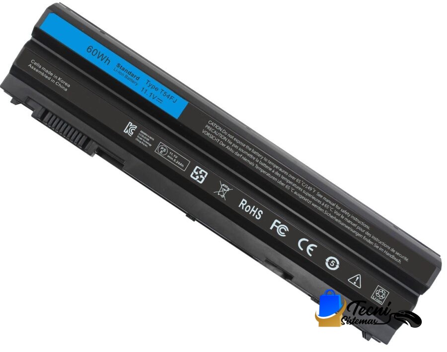 Batería Compatible Dell T54FJ 60 Wh 11.1 V Li-ion