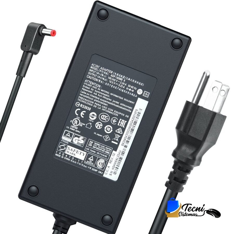 Cargador Compatible Acer 19.5V 9.23A 180W ADP-180MB K – Adaptador de Corriente Laptop