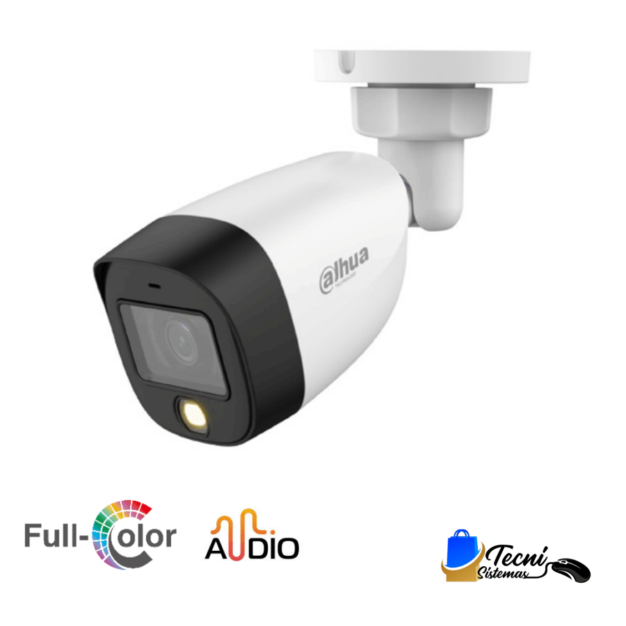 Cámara Bullet Dahua 5MP Full-Color con Audio y Visión Nocturna de 20 metros – Modelo Bullet_FC5MP_AUD