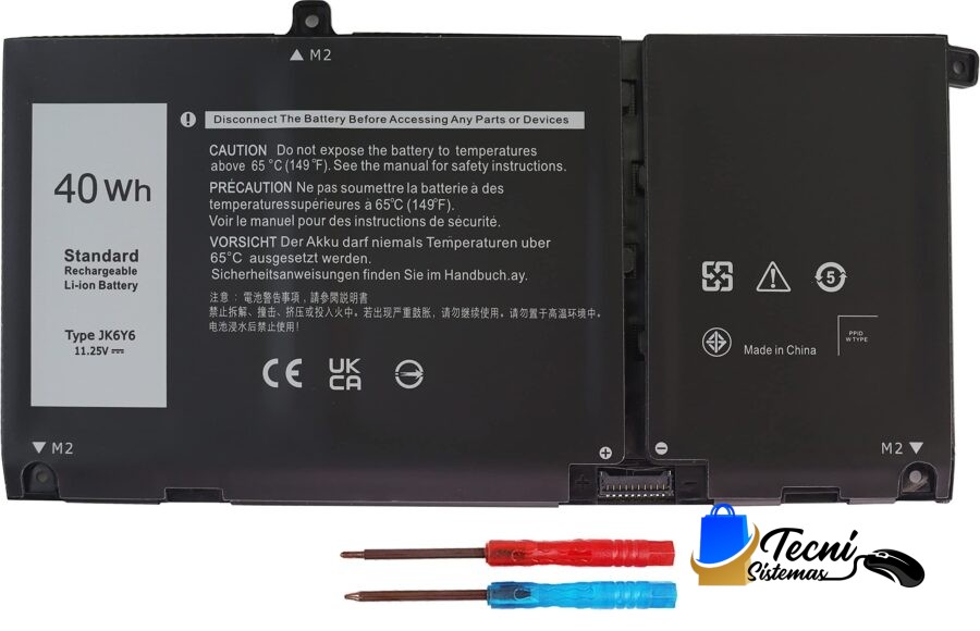 Batería Dell Compatible JK6Y6 11.25 V 40 Wh