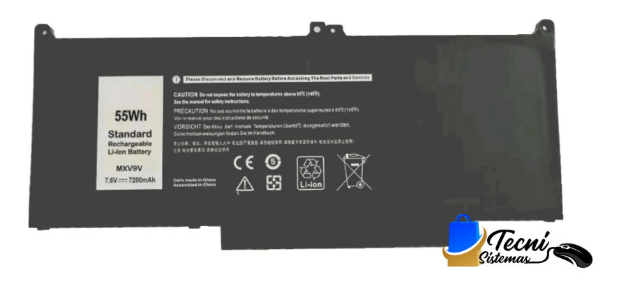 Batería Dell Compatible MXV9V 7.6 V 60 Wh