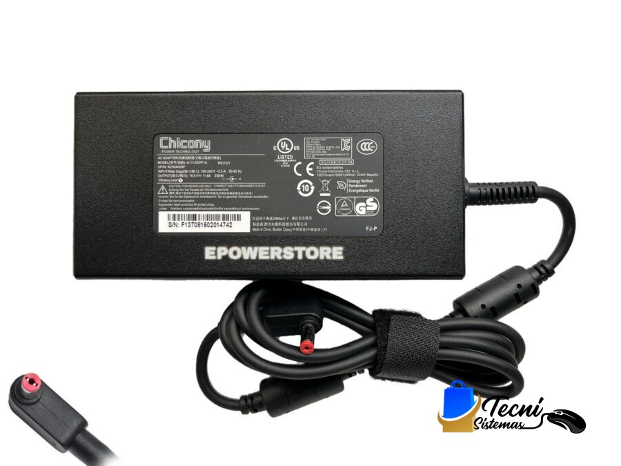 Cargador Compatible HP 230W 19.5V 11.8A Punta Roja