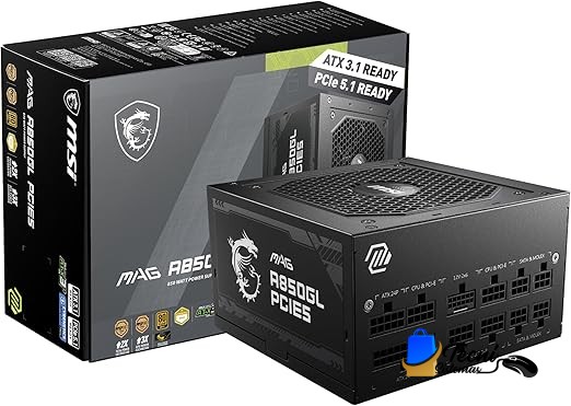 Fuente de Poder MSI MAG A850GL 850W ATX 3.0 PCIe 5.0 Certificación Gold