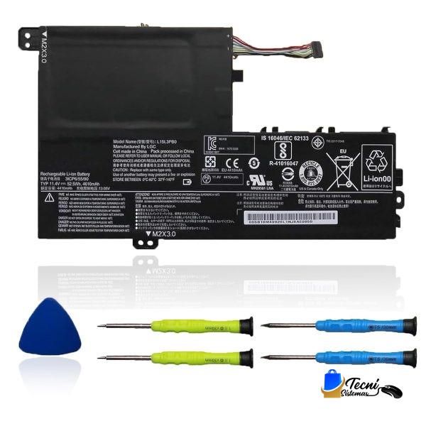 Batería compatible Lenovo L15L3PB0 Tipo A 10.8V 45Wh para Ideapad 310 y 320