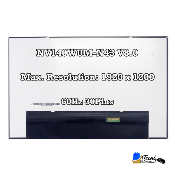 Pantalla LCD FHD+ 14" BOE NV140WUM-N43 V8.0 1920x1200 LED eDP