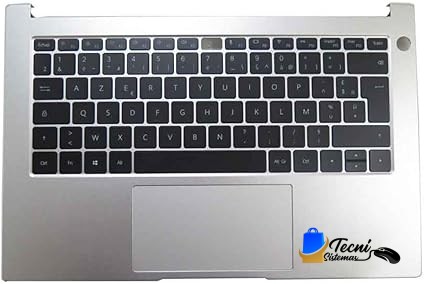 Teclado y reposamanos Huawei MateBook D14 NBL-WAQ9R plateado OEM con carcasa superior