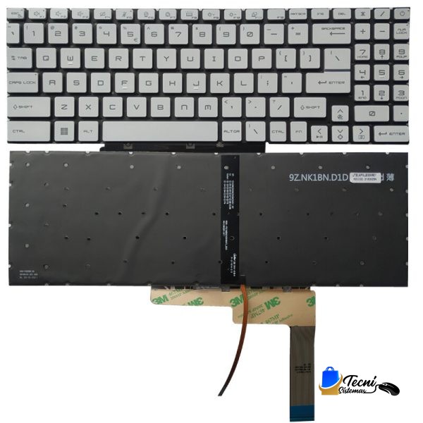 Teclado en ingles MSI Sword 15 | Retroiluminado para A11UC A12UC A12UD A12VE A13UCX A13VE