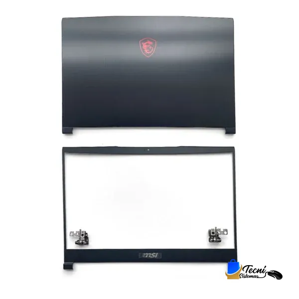 Kit Carcasa de Pantalla (Back Cover + Bezel + Hinges) para MSI GF63 Thin 8RC/8RD/9SCX MS-16R1/MS-16R3 15.6" Color Negro