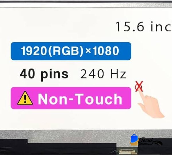 Pantalla LCD 15.6” Sharp LQ156M1JW03 FHD 1920x1080 240Hz eDP 40 pines (Slim)