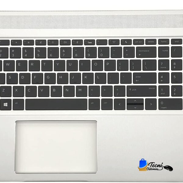 Palmrest Backlit con teclado Touchpad HP ProBook 450 G6 / 450 G7 Plateado