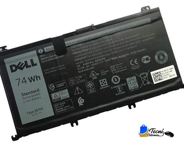 Batería Original Dell 357F9 71JF4 74Wh 11.1V Li-Ion para Inspiron 5576 5577 7557 7559 7566 7567